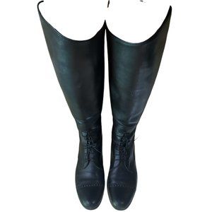 Manhattan Saddlery Custom Made Leather Riding Equestrian Boots Lace Up Black 9